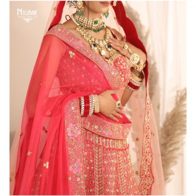 Magenta Silk Bridal Lehenga
