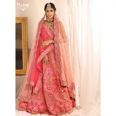 Magenta Silk Bridal Lehenga