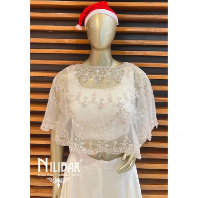White Silk Indo Western Co-ord Set