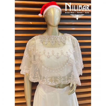 White Silk Indo Western Co-ord Set