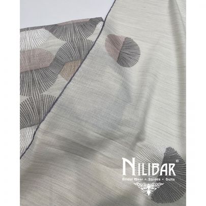 Cream Pashmina Unstitched Suit