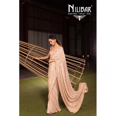 Pink Georgette Saree