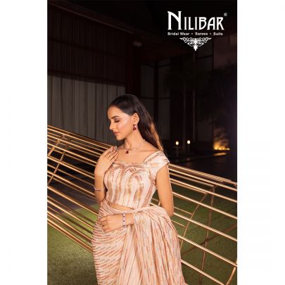 Pink Georgette Saree
