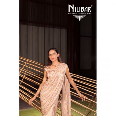 Pink Georgette Saree