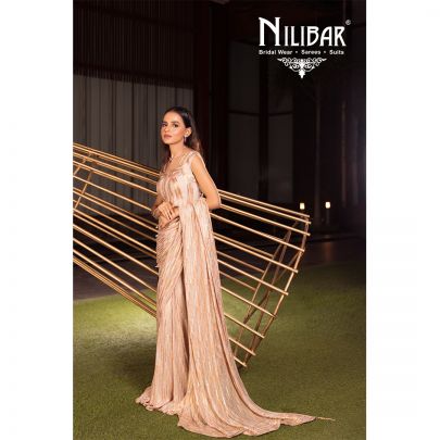 Pink Georgette Saree