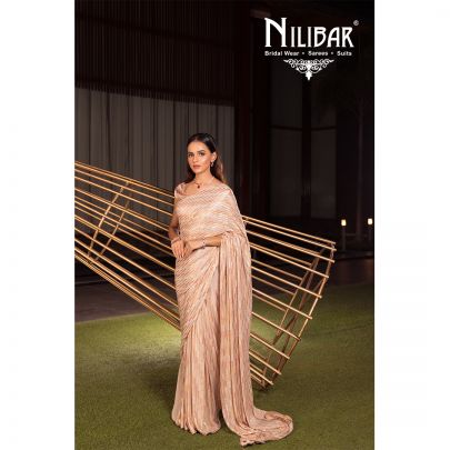 Pink Georgette Saree