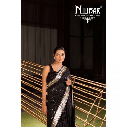 Black Georgette Saree