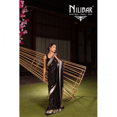 Black Georgette Saree