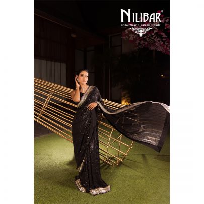 Black Georgette Saree