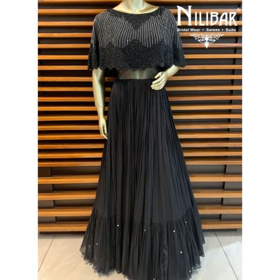 Black Cape Style Gown