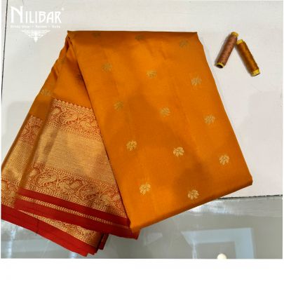 Yellow Mustard Silk Kanjivaram Saree