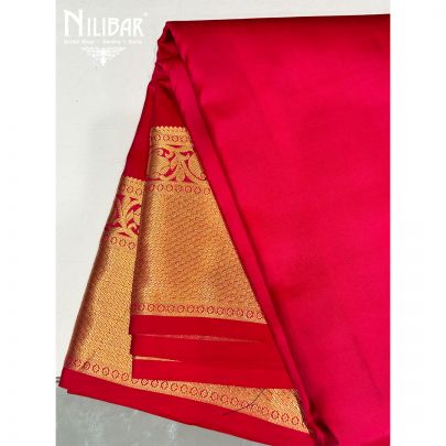 Hot Pink Silk Kanjivaram Saree