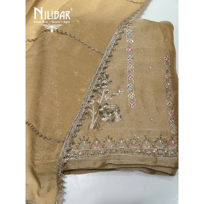 Gold Lamé Tissue Unstitched Suit