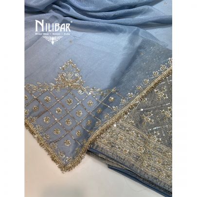 Lavender Lamé Tissue Unstitched Suit