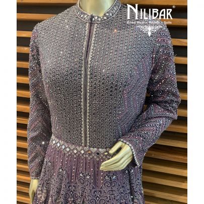 Mauve Chinon Anarkali