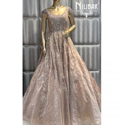 Wheat Organza Gown