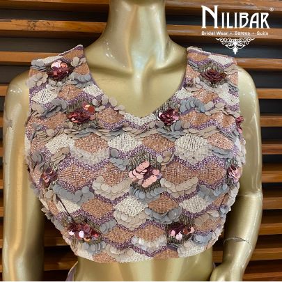 Heather Purple Net Saree