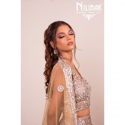 Silver Net Lehenga
