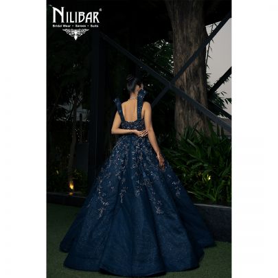Blue Net Gown