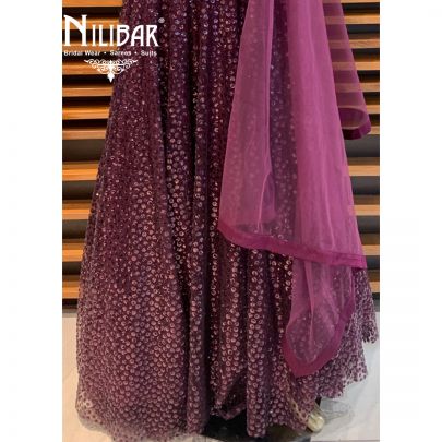 Wine Net Lehenga