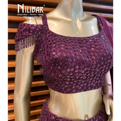 Wine Net Lehenga