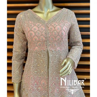 Baby Pink Net Silk Co-ord Set