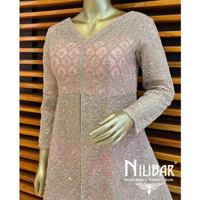 Baby Pink Net Silk Co-ord Set