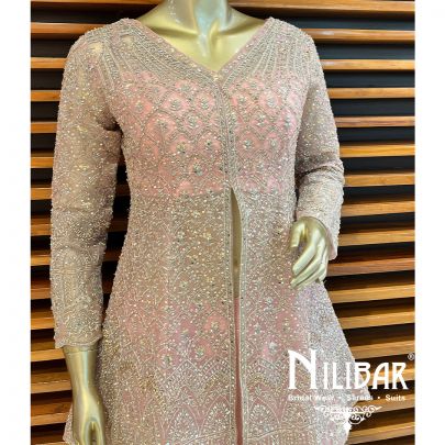 Baby Pink Net Silk Co-ord Set
