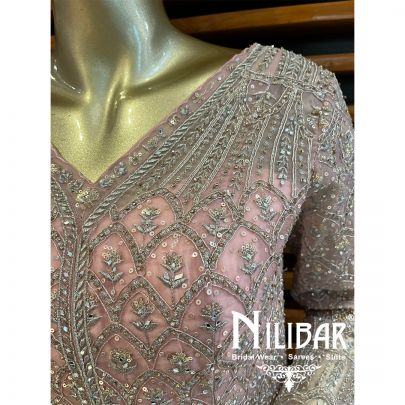 Baby Pink Net Silk Co-ord Set
