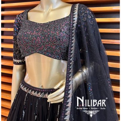 Black Georgette Lehenga