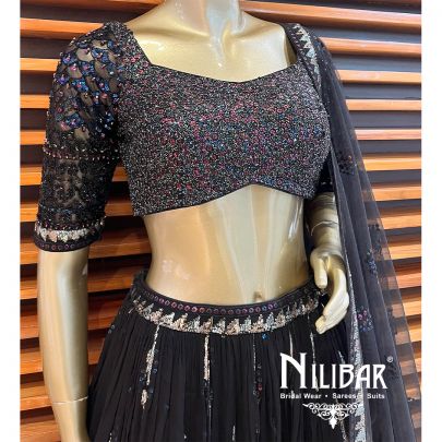 Black Georgette Lehenga