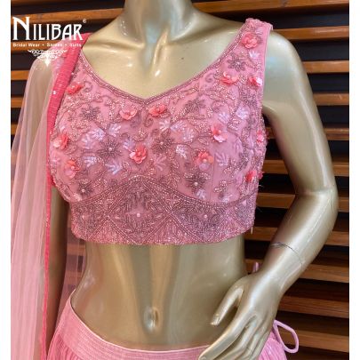 Pink Ombre Georgette Lehenga