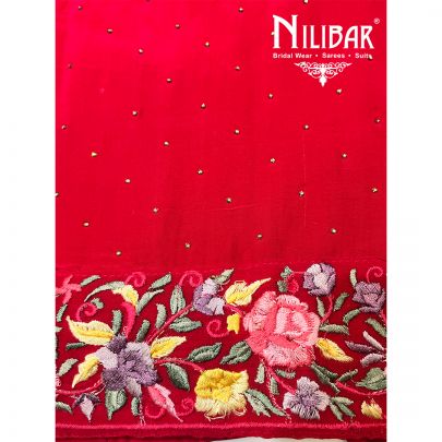 Spanish Carmine Crepe Unstitched Suit