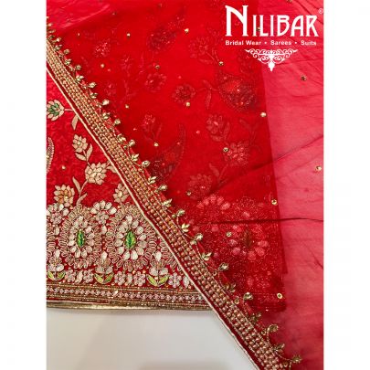 Cranberry Red Crepe Unstitched Suit
