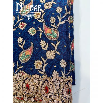 Royal Blue Crepe Unstitched Suit