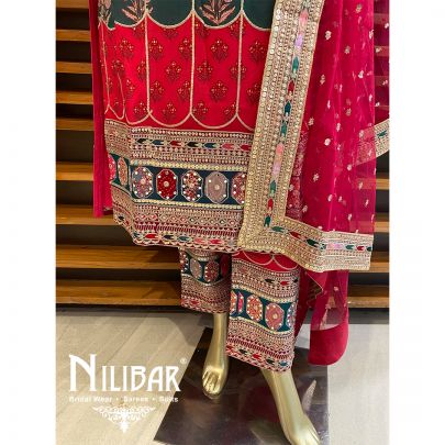 Multicolor Georgette Pant Suit