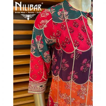 Multicolor Georgette Pant Suit