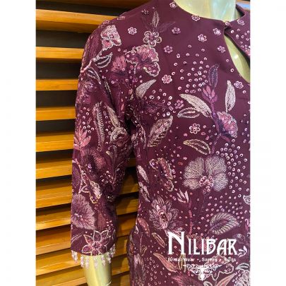 Wine Net Georgette Pant Suit