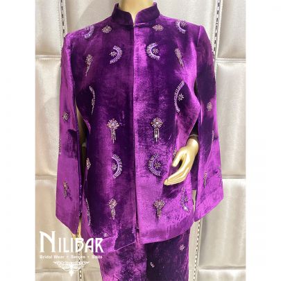 Purple Velvet Co-ord Set