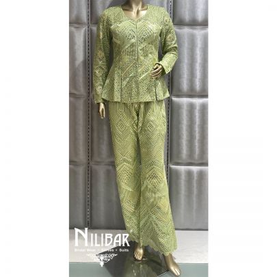 Light Green Net Co-ord Set
