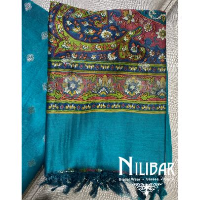 Rama Green Maheshwari Silk Unstitched Suit