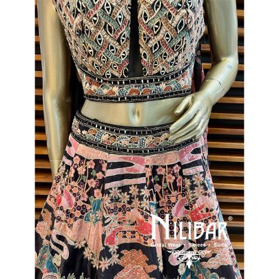 Black Velvet Casual Lehenga