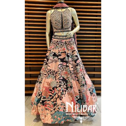 Black Velvet Casual Lehenga