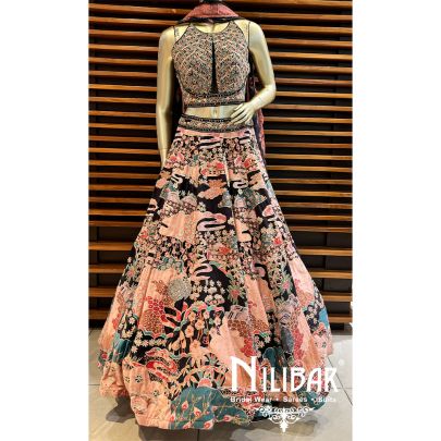 Black Velvet Casual Lehenga