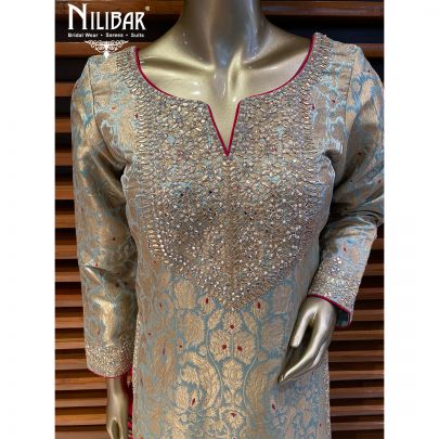Mint Green Silk Dhoti Suit