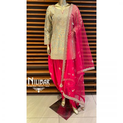 Mint Green Silk Dhoti Suit