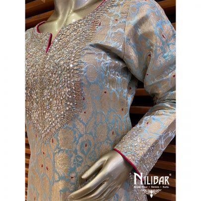 Mint Green Silk Dhoti Suit
