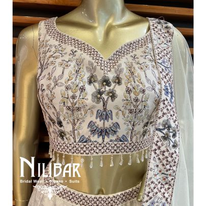 White Silk Casual Lehenga