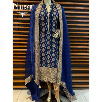 Cobalt Blue Silk Suit