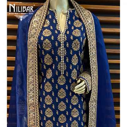 Cobalt Blue Silk Suit